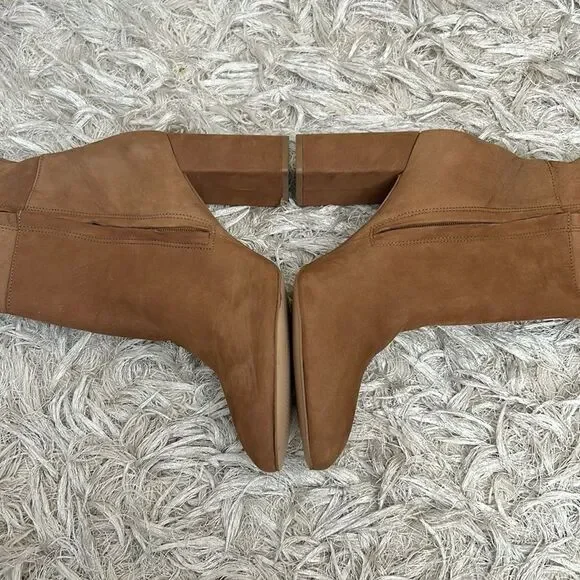NWOB Steve Madden Ninny Chic Tall Knee-High Heeled Boots in Camel Nubuck size 11